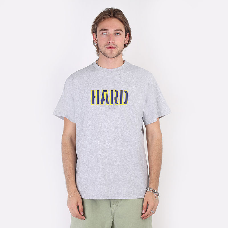 мужская серая футболка Hard Tee Hard-tee-grey/navy - цена, описание, фото 1
